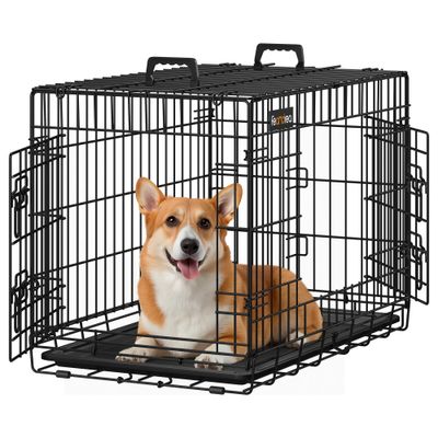 Feandrea - Cage pour Grands Chiens - Pliable 2 Portes