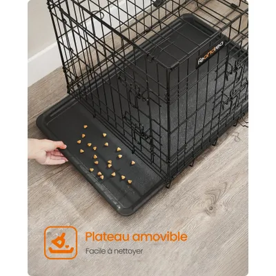Feandrea - Cage pour Grands Chiens - Pliable 2 Portes Feandrea - Cage pour Grands Chiens - Pliable 2 Portes