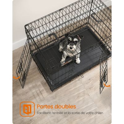 Feandrea - Cage pour Grands Chiens - Pliable 2 Portes
