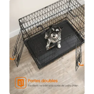 Feandrea - Cage pour Grands Chiens - Pliable 2 Portes Feandrea - Cage pour Grands Chiens - Pliable 2 Portes