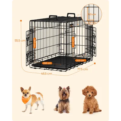 Feandrea - Cage pour Grands Chiens - Pliable 2 Portes Feandrea - Cage pour Grands Chiens - Pliable 2 Portes