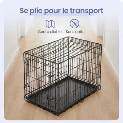FEANDREA - Cage de transport - Pliable avec plateau