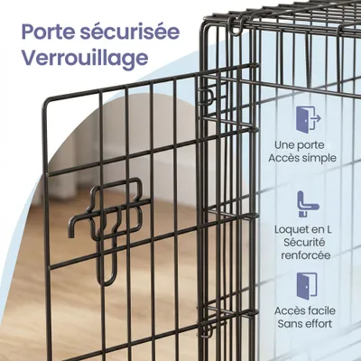 FEANDREA - Cage de transport pliable pour chien FEANDREA - Cage de transport pliable pour chien