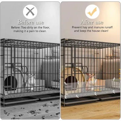 Zatte Protection de Cage Anti-Urine Lot de 12 - Transparente PVC Zatte Protection de Cage Anti-Urine Lot de 12 - Transparente PVC
