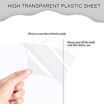 Zatte Protection de Cage Anti-Urine Lot de 12 - Transparente PVC Zatte Protection de Cage Anti-Urine Lot de 12 - Transparente PVC