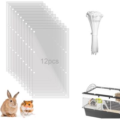 Zatte Protection de Cage Anti-Urine Lot de 12 - Transparente PVC