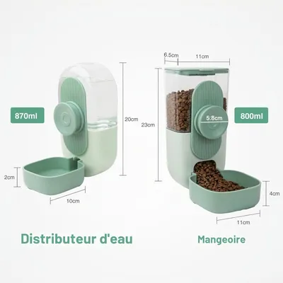Zatte Distributeur Suspendu Automatique Nourriture et Eau Petits Animaux Zatte Distributeur Suspendu Automatique Nourriture et Eau Petits Animaux