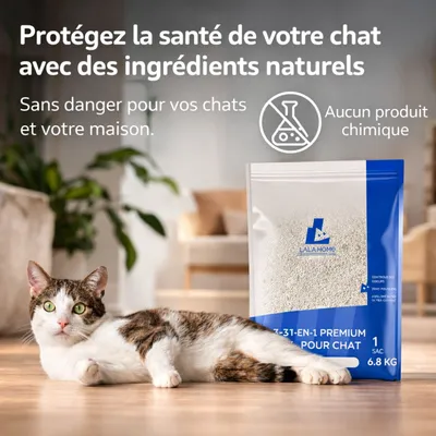 LALAHOME Litière 3-en-1 Premium Bentonite 7,4 kg