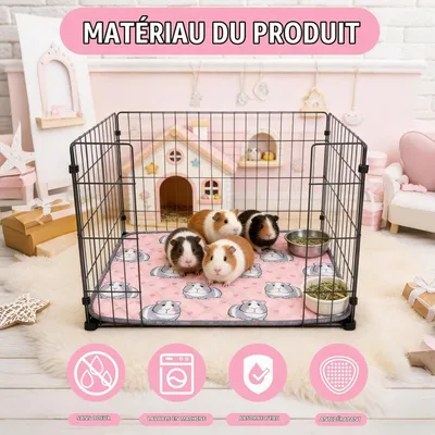 Zatte Tapis Absorbant pour Cage Cochon d'Inde - Lot de 2 Lavable Zatte Tapis Absorbant pour Cage Cochon d'Inde - Lot de 2 Lavable
