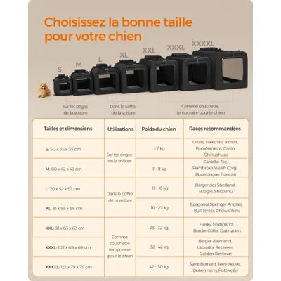 Feandrea - Sac Transport Chien - Caisse Pliable Animaux Feandrea - Sac Transport Chien - Caisse Pliable Animaux