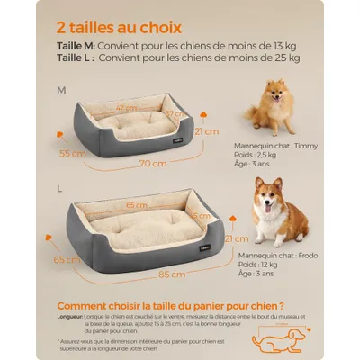FEANDREA - Panier pour Chien - Coussin Réversible Lavable FEANDREA - Panier pour Chien - Coussin Réversible Lavable