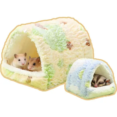 Zatte Cachette pour Hamster Lot de 2 - Nid Douillet pour Petits Animaux Zatte Cachette pour Hamster Lot de 2 - Nid Douillet pour Petits Animaux