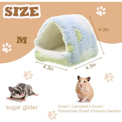 Zatte Cachette pour Hamster Lot de 2 - Nid Douillet pour Petits Animaux