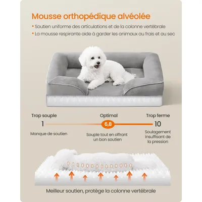 FEANDREA - Canapé pour Chien - Mousse Déhoussable Antidérapant