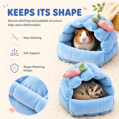 Zatte Panier pour Hamster et Petits Animaux - Cachette 2 Tailles Lavable