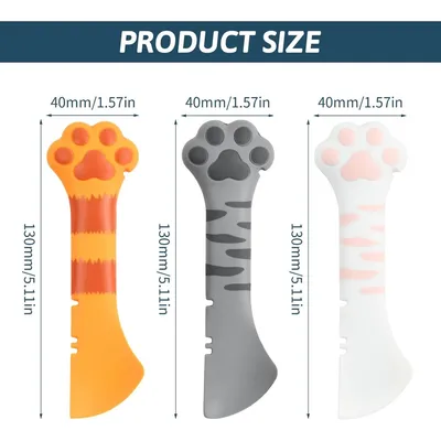 Zatte Cuillère Silicone Patte de Chat Multifonction avec Ouvre-boîte