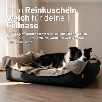 Rudelkönig Hundedecke Snori aus Premium-Fleece waschbar Rudelkönig Hundedecke Snori aus Premium-Fleece waschbar