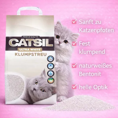 Catsil Ultra white Klumpendes Katzenstreu Babypuderduft Catsil Ultra white Klumpendes Katzenstreu Babypuderduft