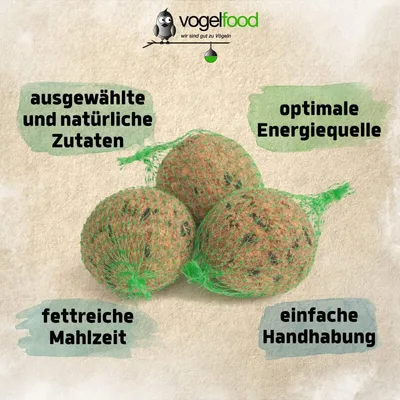 Meisenknödel mit Netz Marke Vogelfood Vogelfutter Meisenknödel mit Netz Marke Vogelfood Vogelfutter