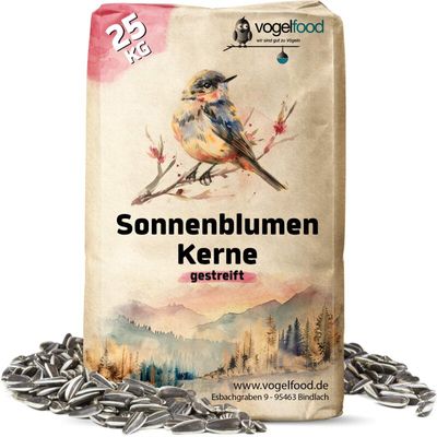 Sonnenblumenkerne gestreift Vogelfutter Streufutter Marke Vogelfood