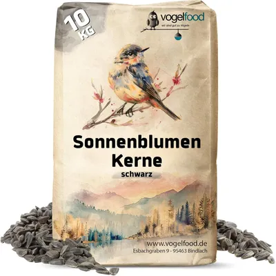 Sonnenblumenkerne schwarz Vogelfutter Marke Vogelfood