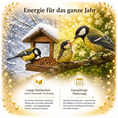 Getrocknete Mehlwürmer Futtermittel