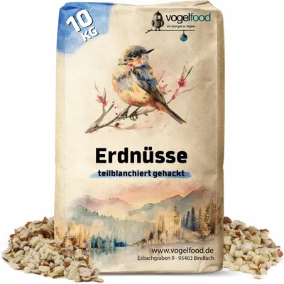 Erdnüsse Erdnusskerne gehackt teilblanchiert Bruch Marke Vogelfood Erdnüsse Erdnusskerne gehackt teilblanchiert Bruch Marke Vogelfood