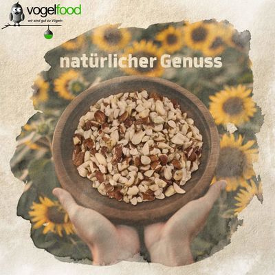 Erdnüsse Erdnusskerne gehackt teilblanchiert Bruch Marke Vogelfood