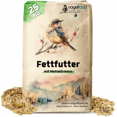 Fettfutter mit Mehlwürmern für Wildvögel Marke Vogelfood Fettfutter mit Mehlwürmern für Wildvögel Marke Vogelfood