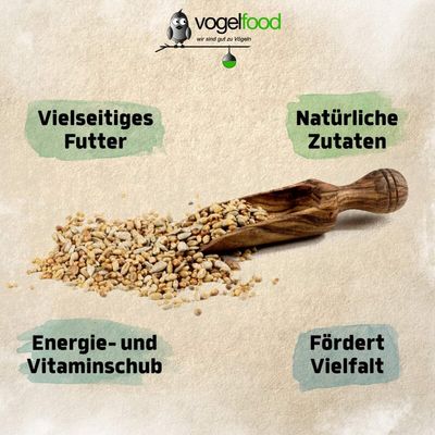 Streufutter schalenlos Marke Vogelfood