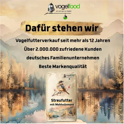 Streufutter mit Mehlwürmern Marke Vogelfood Streufutter mit Mehlwürmern Marke Vogelfood