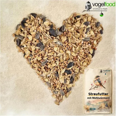 Streufutter mit Mehlwürmern Marke Vogelfood Streufutter mit Mehlwürmern Marke Vogelfood