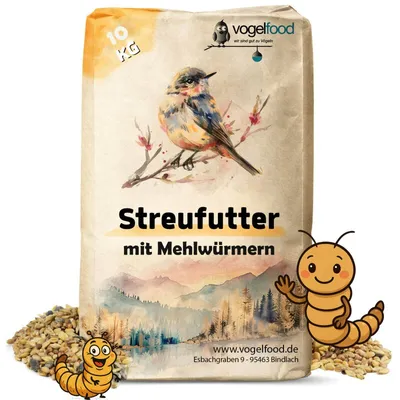 Streufutter mit Mehlwürmern Marke Vogelfood