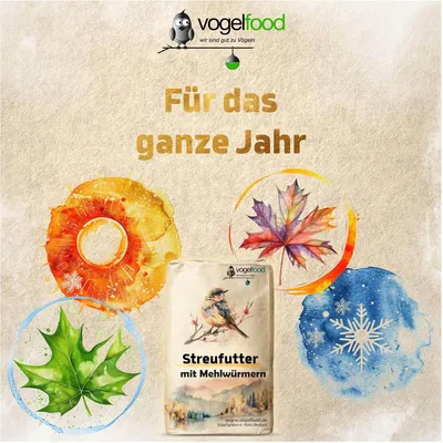 Streufutter mit Mehlwürmern Marke Vogelfood Streufutter mit Mehlwürmern Marke Vogelfood