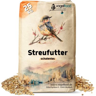 Schalenloses Streufutter mit Mehlwürmern Marke Vogelfood