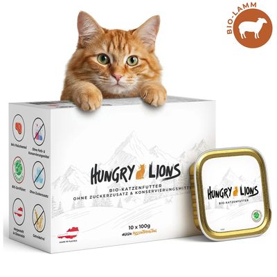 Hungry Lions - Hochwertiges BIO Katzennassfutter
