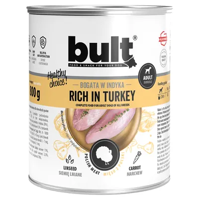 BULT Nassfutter für Hunde – Alleinfuttermittel Dose 800 g