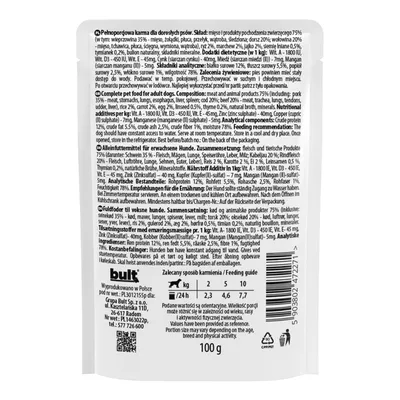 BULT Nassfutter für Hunde – Alleinfuttermittel Beutel 100 g