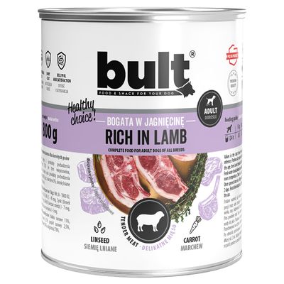 BULT Nassfutter für Hunde – Alleinfuttermittel Dose 800 g