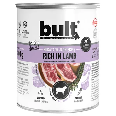 BULT Nassfutter für Hunde – Alleinfuttermittel Dose 800 g BULT Nassfutter für Hunde – Alleinfuttermittel Dose 800 g