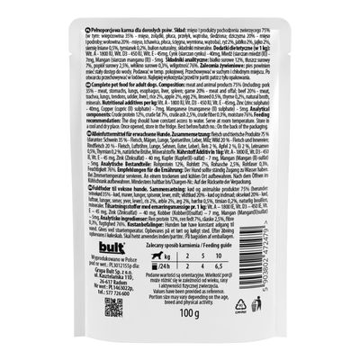 BULT Nassfutter für Hunde – Alleinfuttermittel Beutel 100 g