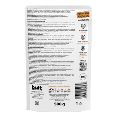 BULT Nassfutter für Hunde – Alleinfuttermittel Beutel 500 g BULT Nassfutter für Hunde – Alleinfuttermittel Beutel 500 g