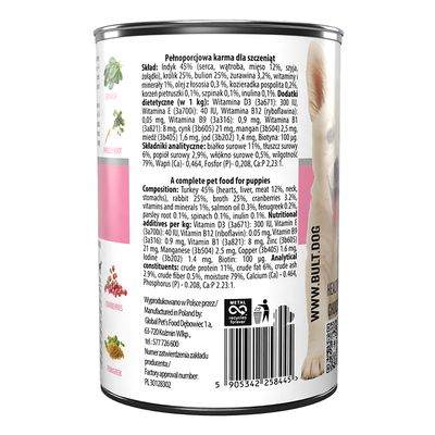 BULT Junior Nassfutter für Welpen – Alleinfuttermittel Dose 400 g