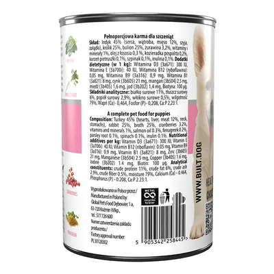 BULT Junior Nassfutter für Welpen – Alleinfuttermittel Dose 400 g BULT Junior Nassfutter für Welpen – Alleinfuttermittel Dose 400 g