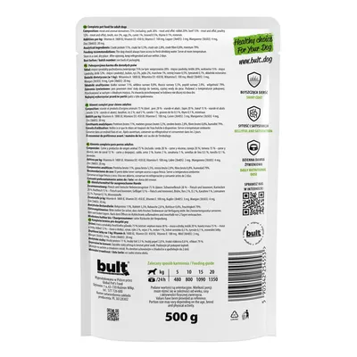 BULT Nassfutter für Hunde – Alleinfuttermittel Beutel 500 g BULT Nassfutter für Hunde – Alleinfuttermittel Beutel 500 g
