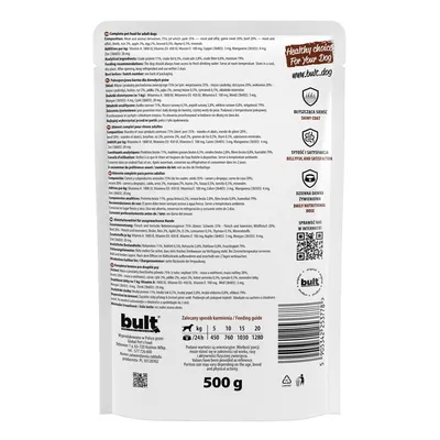 BULT Nassfutter für Hunde – Alleinfuttermittel Beutel 500 g BULT Nassfutter für Hunde – Alleinfuttermittel Beutel 500 g