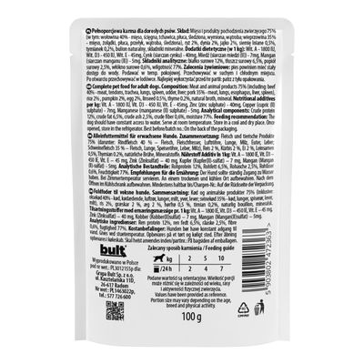 BULT Nassfutter für Hunde – Alleinfuttermittel Beutel 100 g