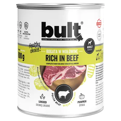 BULT Nassfutter für Hunde – Alleinfuttermittel Dose 800 g