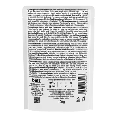 BULT Nassfutter für Hunde – Alleinfuttermittel Beutel 100 g BULT Nassfutter für Hunde – Alleinfuttermittel Beutel 100 g