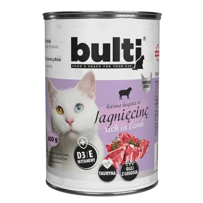 BULTI Nassfutter für Katzen – Alleinfuttermittel Dose 400 g BULTI Nassfutter für Katzen – Alleinfuttermittel Dose 400 g